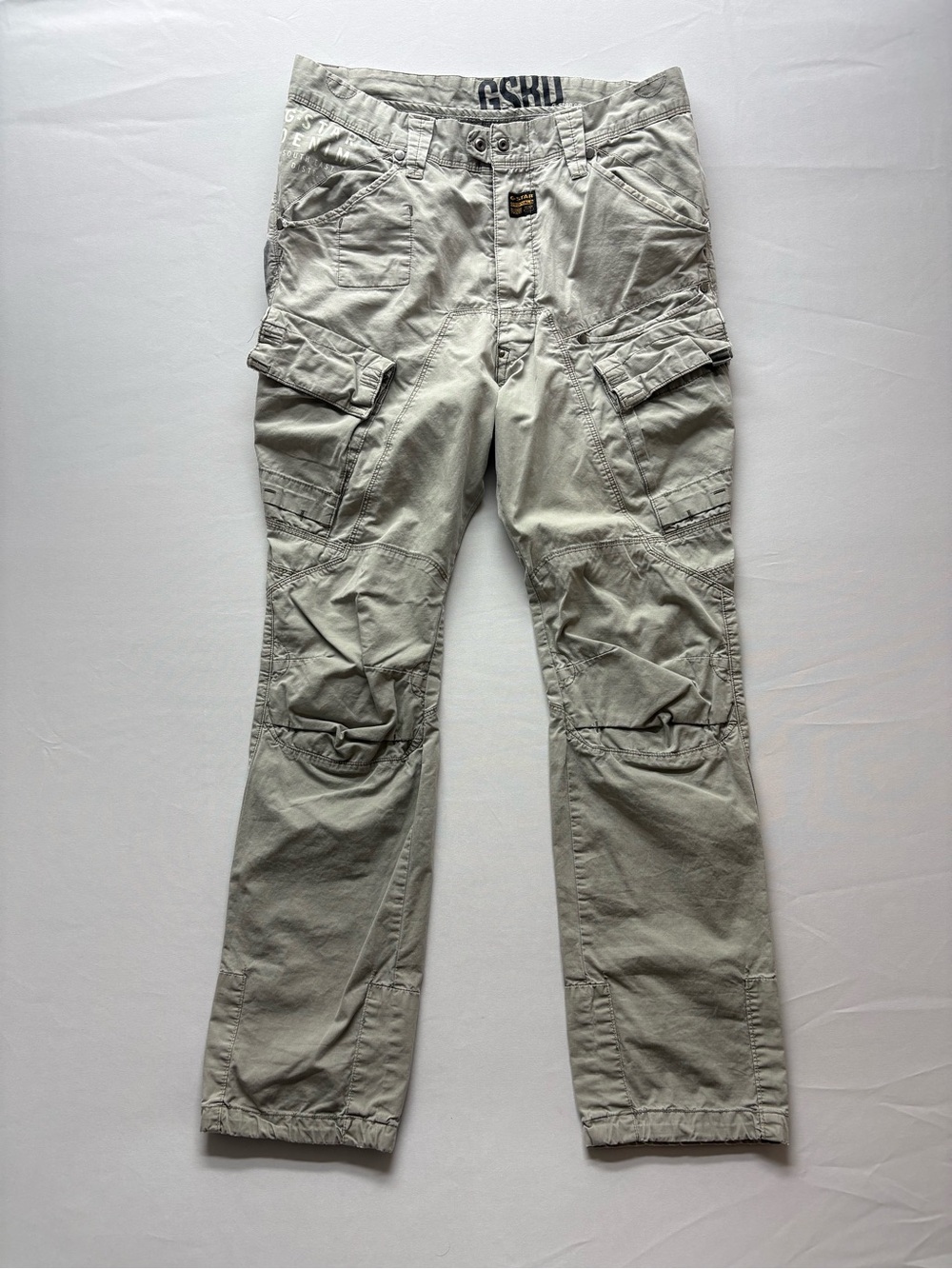 G-Star RAW Men’s 33x34 Gray Cargo Pants Paratrooper Y2K Military Streetwear